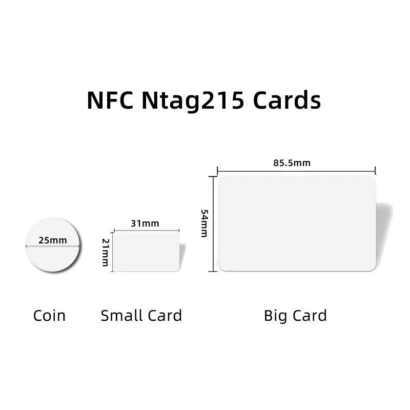 NFC  13.56MHz NTAG 215 ī  RFID , 25 mm  ,   ī, Ntag215 ī, 100 , 50 